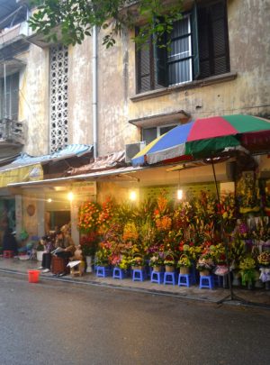 Flower market by morning